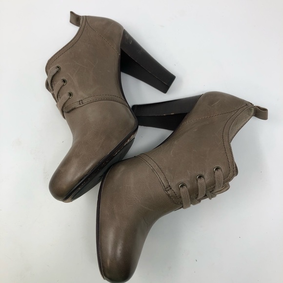 Frye lace up oxford pump heel tan brown - Picture 3 of 8